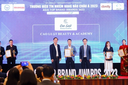 Cao Luật Beauty Academy vinh dự nhận giải thưởng Thương Hiệu Tín Nhiệm Hàng Đầu Châu Á - Asia Top Brand Award 2023