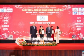 Thủy  Kim Sinh vinh dự nhận giải thưởng Sản phẩm Dịch vụ Chất lượng Quốc Gia 2025