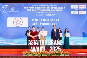 Hương Việt – Khẳng định vị thế trong ngành suất ăn công nghiệp với giải thưởng "Sản phẩm &amp; Dịch vụ chất lượng Châu Á 2025"