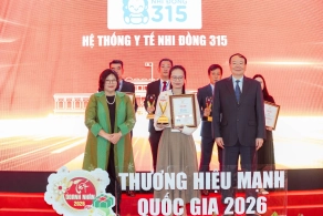 Nhi Đồng 315 Được Vinh Danh “Top 1 Thương Hiệu Mạnh Quốc Gia Lần Thứ XI 2026”