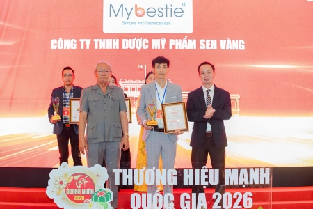 MYBESTIE khẳng định vị thế dược mỹ phẩm Việt trong Top 50 Thương Hiệu Mạnh Quốc Gia 2026
