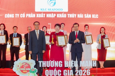 Công ty cổ phần XNK thủy hải sản KLC nhận giải thưởng Sản Phẩm Dịch Vụ Chất Lượng Quốc Gia 2026