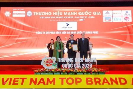 Bệnh viện Đa khoa Quốc tế Hạnh Phúc lọt Top 12 Thương Hiệu Mạnh Quốc Gia 2026