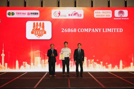 Công ty TNHH 26868 – Vinh dự nhận giải thưởng “Top 10 Doanh nghiệp tiêu biểu Châu Á – Thái Bình Dương 2026”